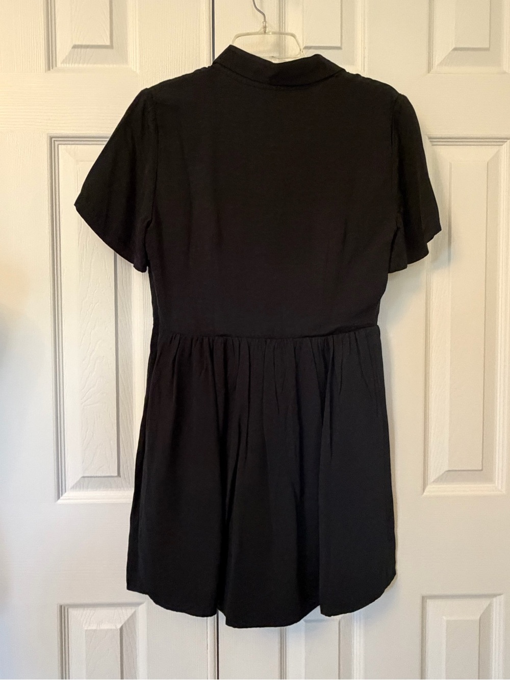 NWT J. Crew Black Taffeta Gemstone Button A Line Shirt Dress - Picture 5 of 16